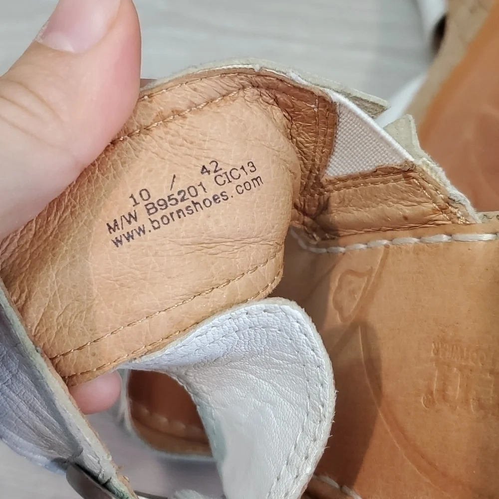Born Women Comfort Cork Wedge Sandals shoes sz 10